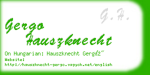 gergo hauszknecht business card